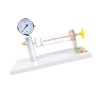 I volumi delle attrezzature didattiche di fisica del dimostratore di legge di Boyle e l'esperimento di pressione dimostrano oggetti di scena per gli studenti di fisica Boyle per il laboratorio in aula