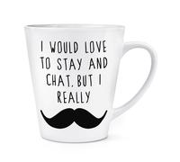 I Vuoi Love To Supporto E Chat But Davvero Baffi 341ml Latte Tazza - Divertente