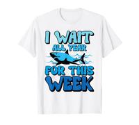 I Wait all Year for This Week - Funny Shark Lovers Maglietta