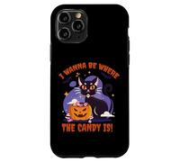 I Wanna Be Where the Candy Is! Funny Black Kawaii Cat Custodia per iPhone 11 Pro