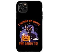 I Wanna Be Where the Candy Is! Funny Black Kawaii Cat Custodia per iPhone 11 Pro Max