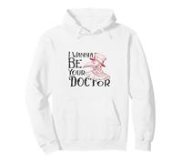 I Wanna Be Your Doctor - Maschera Gotica della Peste, Arte Vintage Felpa con Cappuccio