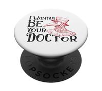 I Wanna Be Your Doctor - Maschera gotica della peste, arte vintage PopSockets PopGrip Adesivo