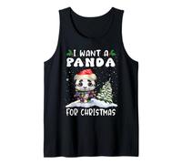 I Want A Donkey for Christmas Santa Hat Funny Xmas Canotta
