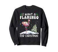 I Want A Flamingo for Christmas Santa Hat Funny Xmas Felpa