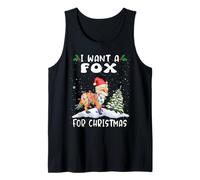 I Want A Fox for Christmas Santa Hat Funny Xmas Canotta