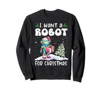 I Want A Robot for Christmas Santa Hat Funny Xmas Felpa
