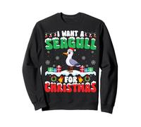 I Want A Seagull for Christmas - Seagull Lover Santa Xmas Felpa