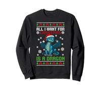 I Want for Christmas Is A Dragon Rpg Gioco da Tavolo Gamer Xmas Felpa