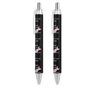 I Want to Be A Uni-corn And A Print Penne a sfera per donne e uomini 0,5 mm penna a sfera retrattile fine 2 PCS AS PIC 1