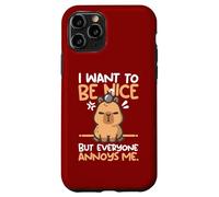 I want to be nice but everyone annoys me cute tee Capy lover Custodia per iPhone 11 Pro
