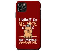 I want to be nice but everyone annoys me cute tee Capy lover Custodia per iPhone 11 Pro Max