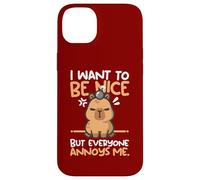 I want to be nice but everyone annoys me cute tee Capy lover Custodia per iPhone 14 Plus