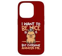 I want to be nice but everyone annoys me cute tee Capy lover Custodia per iPhone 14 Pro