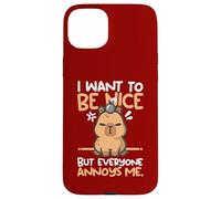I want to be nice but everyone annoys me cute tee Capy lover Custodia per iPhone 15 Plus