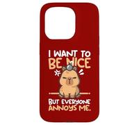 I want to be nice but everyone annoys me cute tee Capy lover Custodia per iPhone 15 Pro