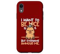 I want to be nice but everyone annoys me cute tee Capy lover Custodia per iPhone XR