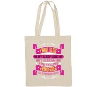 I want to die in my sleep like my grandfather not like passeggeri in his car slogan divertente cotone naturale Tote Bag Bianco