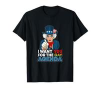 I Want You For The Gay Agenda Divertente Gay Pride Zio Sam Meme Maglietta