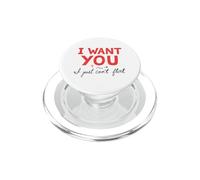 I Want You I Just Can't Flirt Bold Y2K Design tipografico PopSockets PopGrip per MagSafe