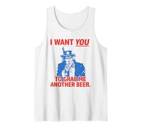 I Want You to Grab Me Another Beer Funny Uncle Sam USA Canotta