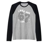 I Was 6 Now I Am 7 Groovy Retro Checkered 7th Birthday Party Maglia con Maniche Raglan