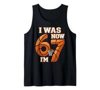 I Was 6 Now I'm 7 Basketball 7th Birthday 67 for Boys Kids Canotta