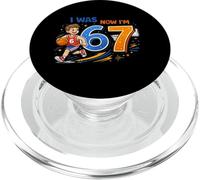 I Was 6 Now I'm 7 Basketball Birthday Shirt Boys 7th Bday PopSockets PopGrip per MagSafe