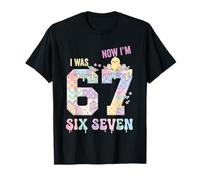 I Was 6 Now I'm 7 Birthday Easter Day Boys Kids 67 Meme Maglietta