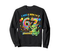 I Was 6 Now I'm 7 Dinosaur Birthday Awesome Since 2019 Felpa