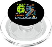 I Was 6 Now Level 7 Unlocked 7th Birthday Gamer 67 Meme PopSockets PopGrip per MagSafe