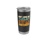 I Was Born To Be Awesome Not Perfect I Am A Bartender Bicchiere termico in acciaio inox doppia parete