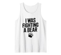 I Was Fighting A Bear Divertente Avventura Amante Animali Canotta