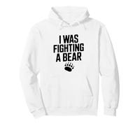 I Was Fighting A Bear Divertente Avventura Amante Animali Felpa con Cappuccio