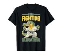 I Was Fighting Alligators Scusa Una Storia goffa Maglietta