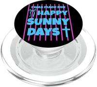 I Was Made For Happy Sunny Days - Fiocco a righe rosa PopSockets PopGrip per MagSafe