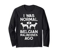 I Was Normal 2 Belgian Malinoises Ago Funny Malinois Vintage Maglia a Manica