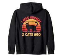 I Was Normal 2 Cats Ago Felpa con Cappuccio