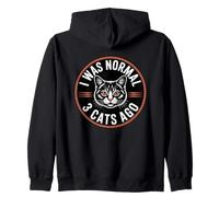 I Was Normal 2 Cats Ago Felpa con Cappuccio