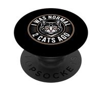 I Was Normal 2 Cats Ago PopSockets PopGrip Adesivo