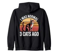 I Was Normal 3 Cats Ago Felpa con Cappuccio