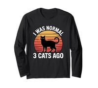 I Was Normal 3 Cats Ago Maglia a Manica
