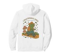 I Was Normal Once Funny Frog On Bike Funghi Foresta Retro Felpa con Cappuccio