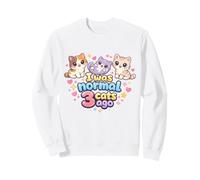 I Was Normal Three Cats Ago Cute Kawaii Cat Lover Felpa