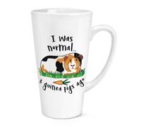 I Was Normale 3 Guinea Maiali Ago 483ml Grande Latte Tazza - Divertente Animale
