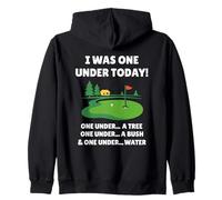 I Was One Under Today Funny Golf Lover Golfer Golfing Felpa con Cappuccio