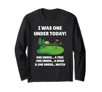 I Was One Under Today Funny Golf Lover Golfer Golfing Maglia a Manica