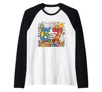 I Was Six Now I'm Seven Autism Easter 67 Meme 7th Birthday Maglia con Maniche Raglan
