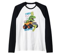 I Was Six Now I'm Seven Easter Bunny 67 Meme 7th Birthday Maglia con Maniche Raglan
