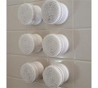 I Wash My Back Body Brushes, detergente da parete per pelli più luminose, uso bagnato e asciutto, portatile, facile cura della pelle, prodotto originale, 6 spazzole bianche con borsa per il trasporto.